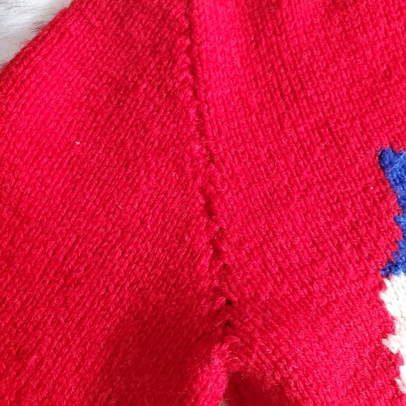 Vtg Mary Maxim Kids French Poodle Cardigan - Picture 5 of 10